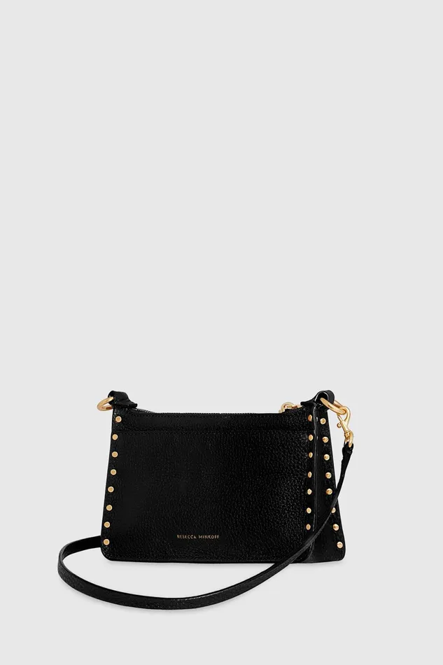 Rebecca Minkoff Darren Mini Top Zip Crossbody Black Women Crossbody Bags