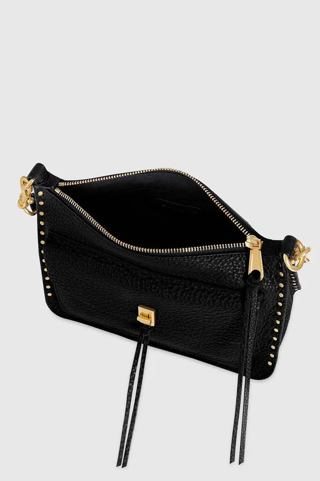 Rebecca Minkoff Darren Signature Shoulder Bag Black Women Shoulder Bags