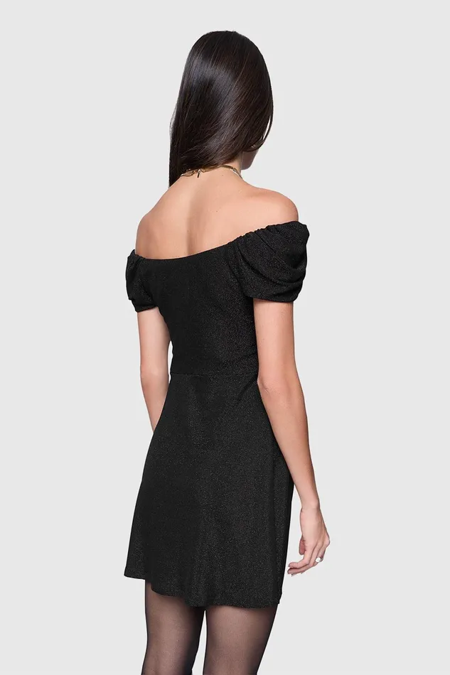 Rebecca Minkoff Devin Off Shoulder Dress Black Women Dresses