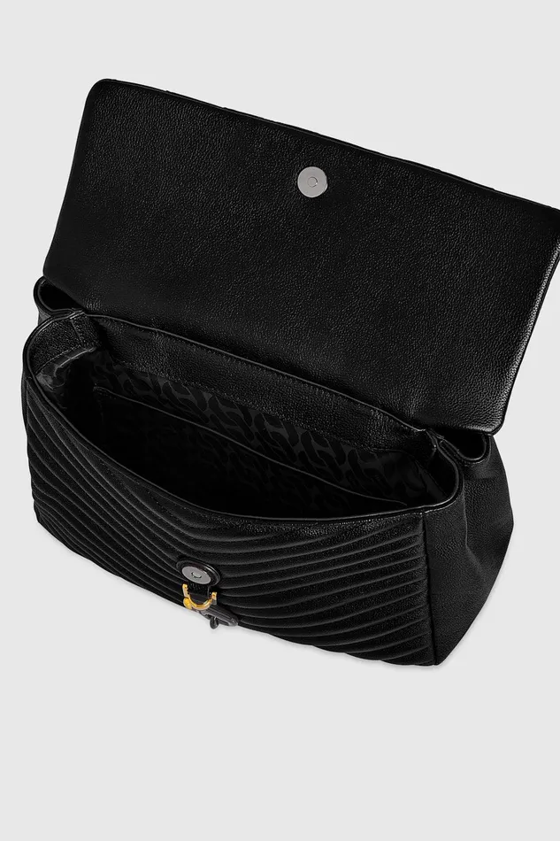 Rebecca Minkoff Edie Large Top Handle Shoulder Black Women Top Handle Bags