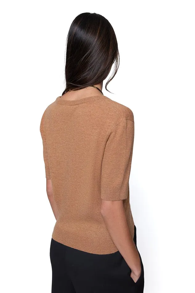 Rebecca Minkoff Haven V Neck Sweater Honey Women Sweaters and Sweatshirts