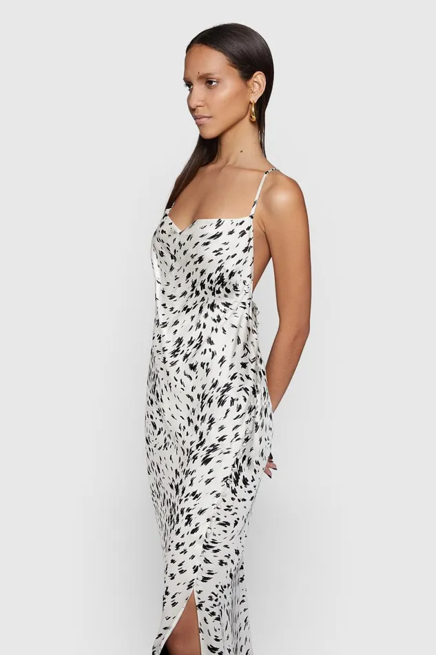 Rebecca Minkoff Madison Maxi Dress Animal Swirl Women Dresses