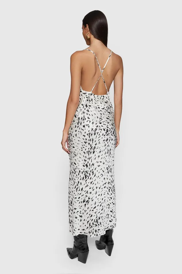 Rebecca Minkoff Madison Maxi Dress Animal Swirl Women Dresses