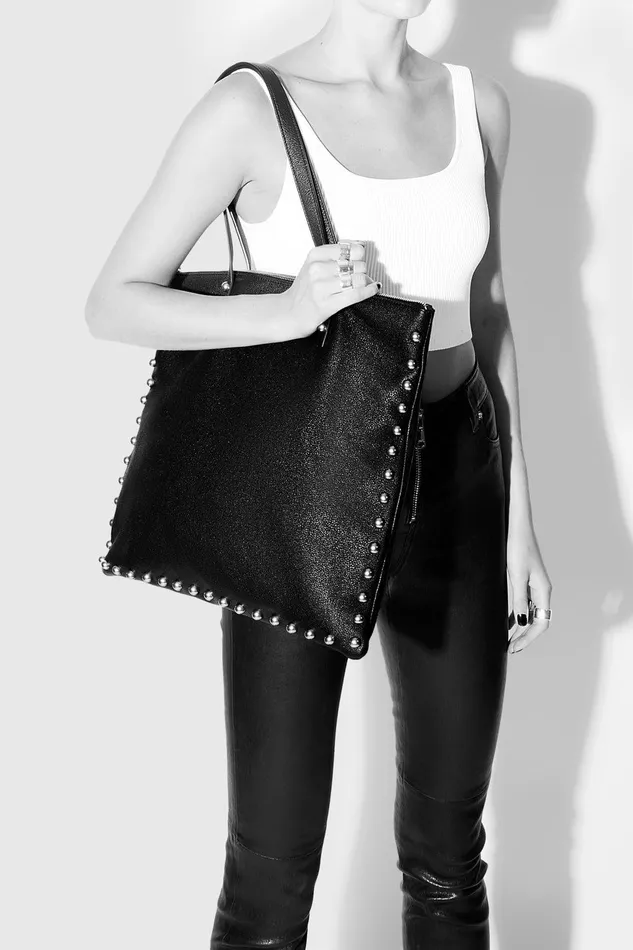 Rebecca Minkoff Milan Tote With Studs Port Women Tote Bags