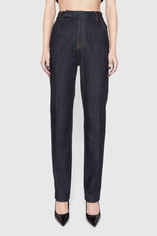 Rebecca Minkoff Penny HiRise Jean Deep Blue Rinse Women Bottoms