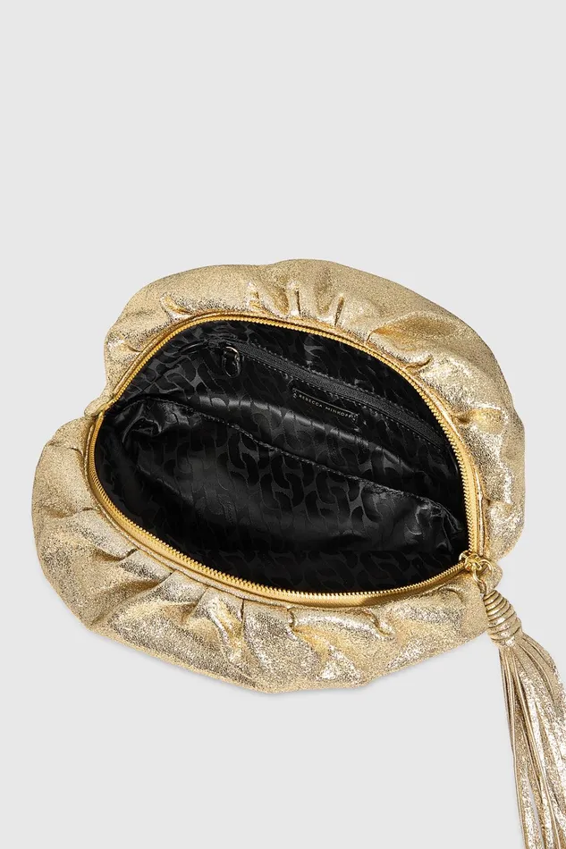 Rebecca Minkoff Ruched Clutch Champagne Women Clutches