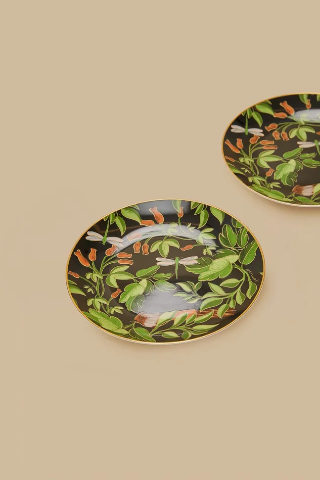 Romantic Bird Dessert Plate Women Farm Rio Happiness A La Table