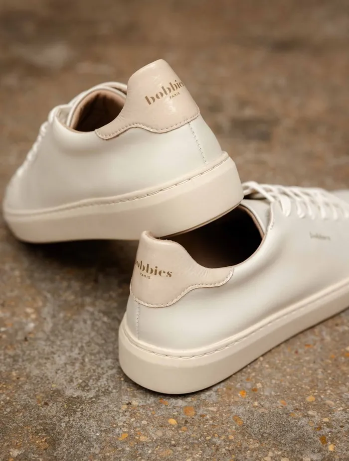 Sanna Off White and Chantilly Women Bobbies Sneakers