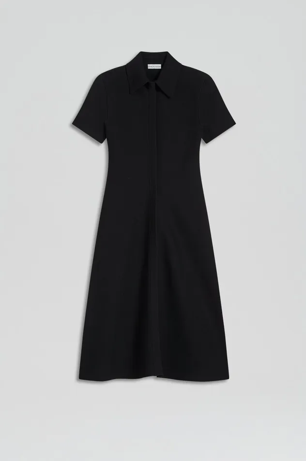 Scanlan Theodore CREPE KNIT ZIP DRESS BLACK Women Dresses