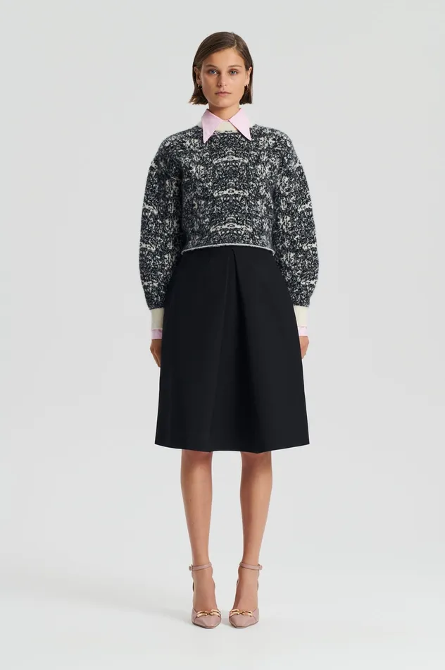 Scanlan Theodore OCELOT COCOON SWEATER BLACKCREAM Women Knitwear