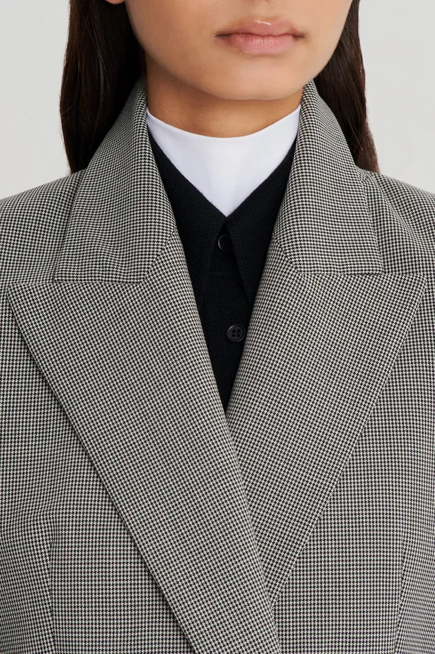Scanlan Theodore TAILORED HOUNDSTOOTH JACKET BLACK Women Jackets Scanlan Theodore TAILORED HOUNDSTOOTH JACKET BLACK Women Jackets