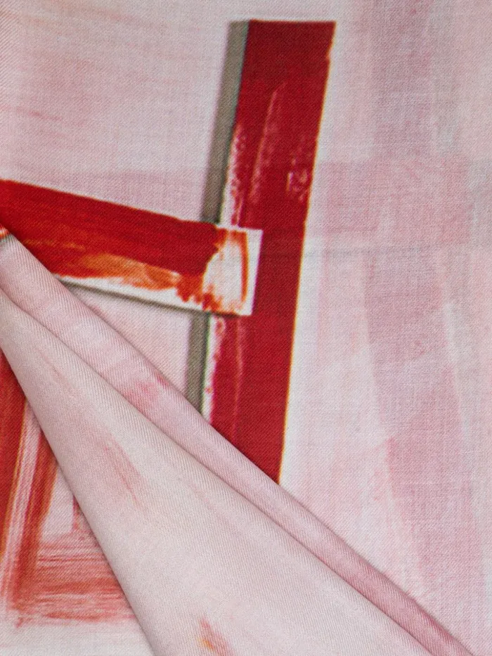 Scarf In Cashmere And Silk With Ohayo Print Lilola Women Akris Collector Scarves