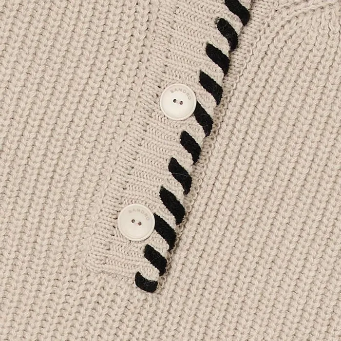 Scarves Women SANDRO Knit Collar Beige