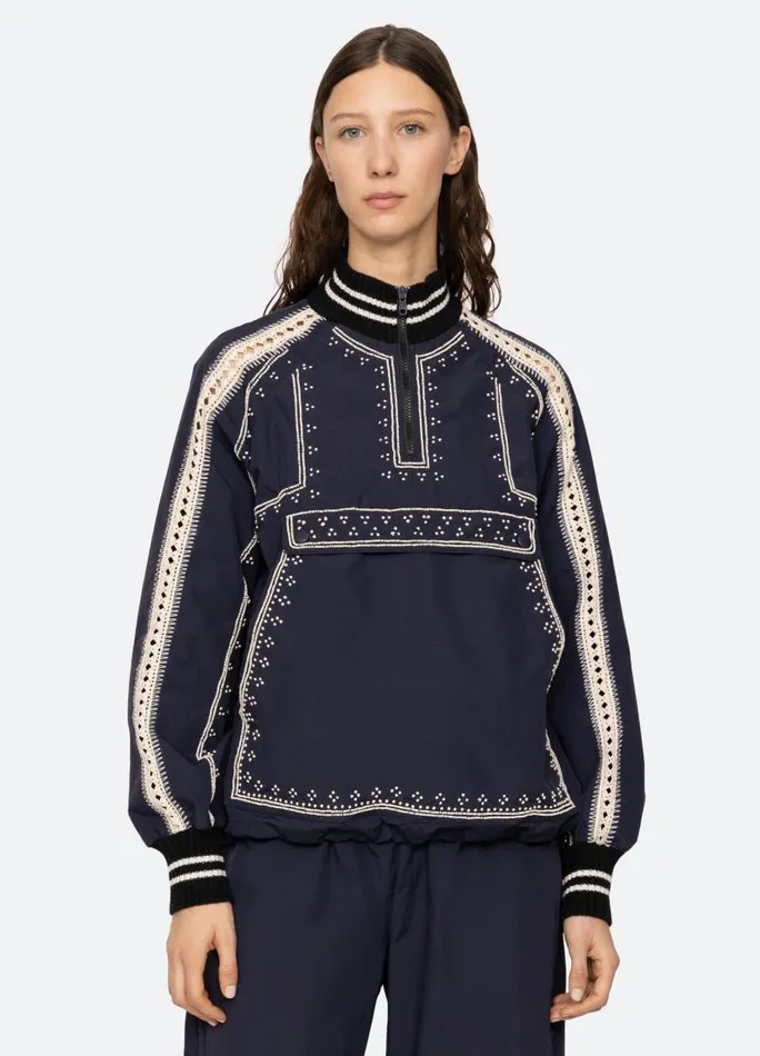 Sea New York Outerwear Women Mille Windbreaker Navy Sea New York Outerwear Women Mille Windbreaker Navy