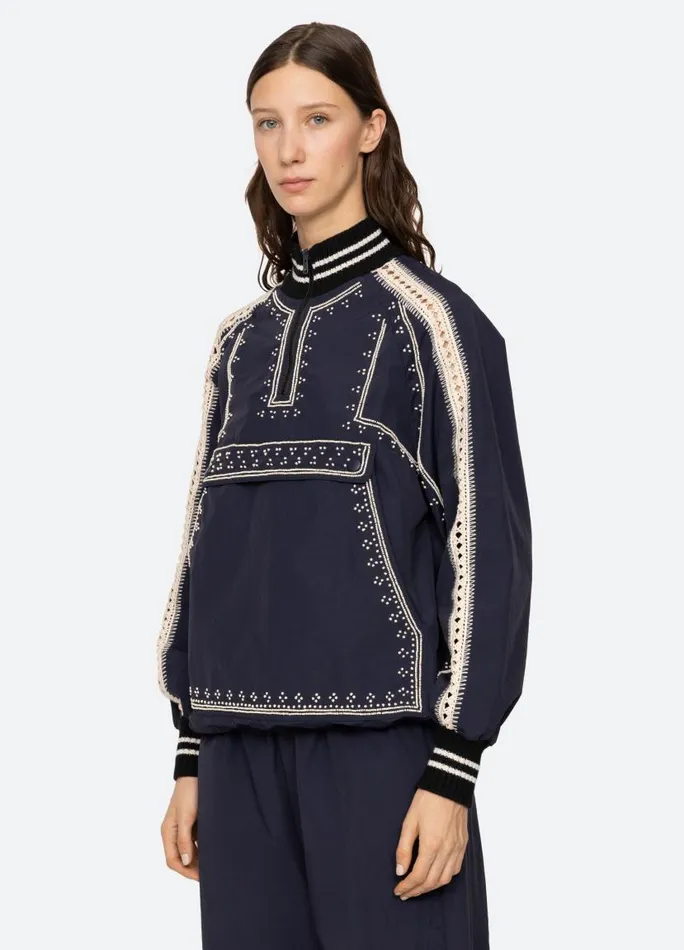 Sea New York Outerwear Women Mille Windbreaker Navy Sea New York Outerwear Women Mille Windbreaker Navy