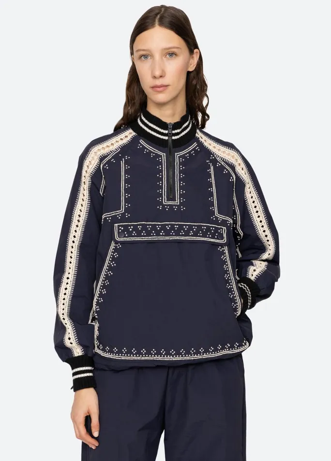 Sea New York Outerwear Women Mille Windbreaker Navy Sea New York Outerwear Women Mille Windbreaker Navy