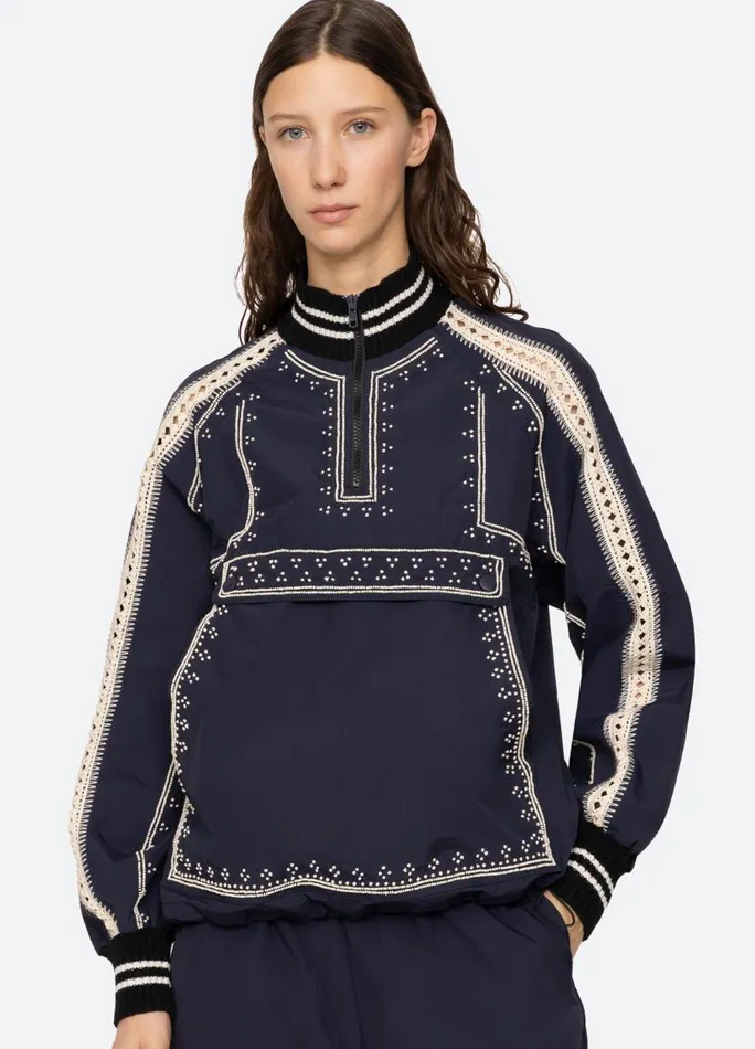 Sea New York Outerwear Women Mille Windbreaker Navy Sea New York Outerwear Women Mille Windbreaker Navy