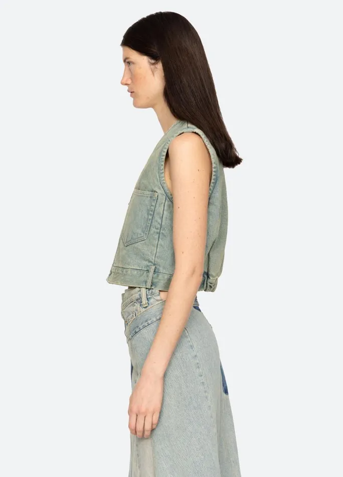 Sea New York Tops Women Alba Vest Blue Sea New York Tops Women Alba Vest Blue