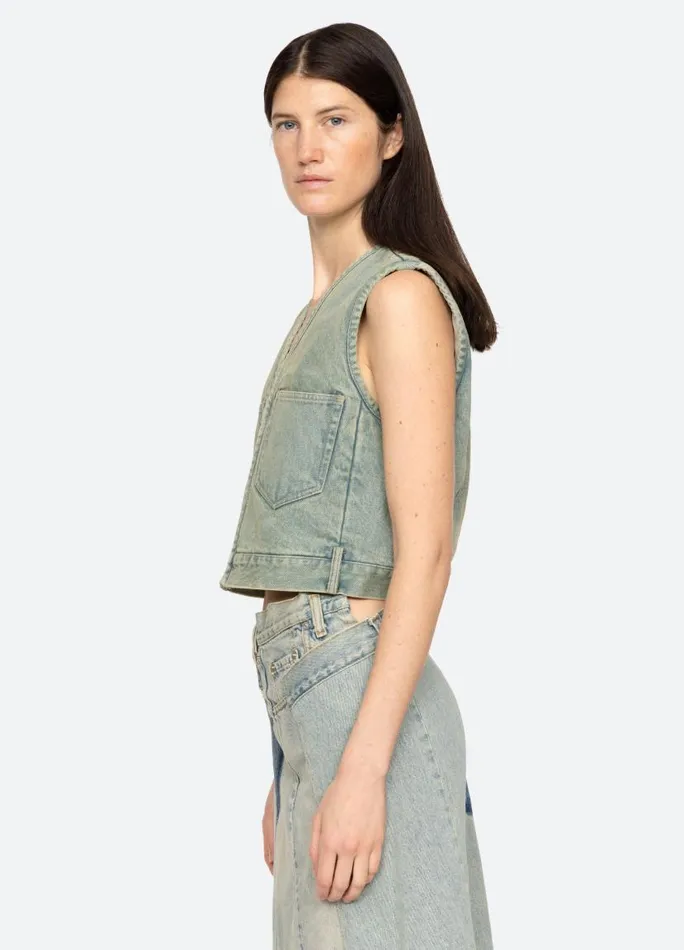 Sea New York Tops Women Alba Vest Blue Sea New York Tops Women Alba Vest Blue
