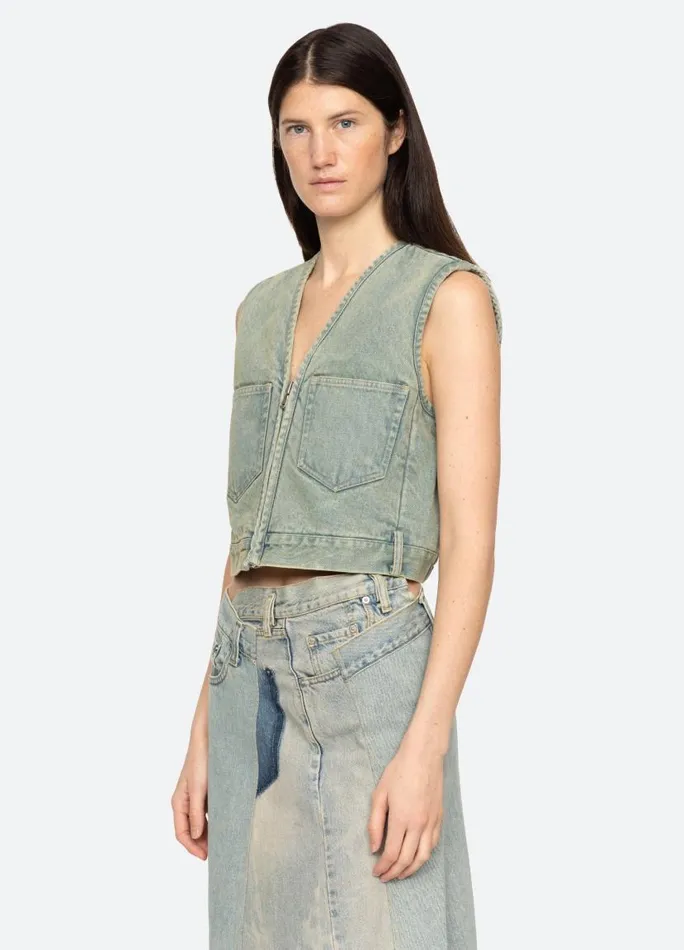 Sea New York Tops Women Alba Vest Blue Sea New York Tops Women Alba Vest Blue