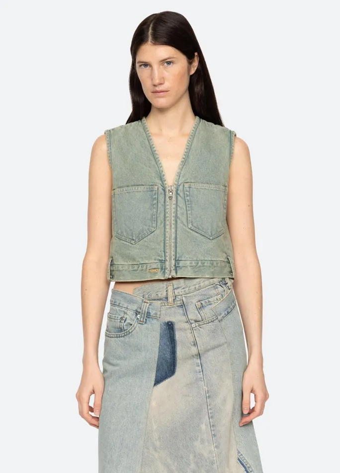 Sea New York Tops Women Alba Vest Blue Sea New York Tops Women Alba Vest Blue