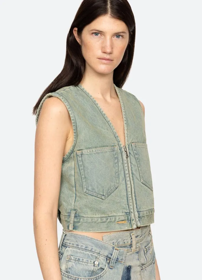 Sea New York Tops Women Alba Vest Blue Sea New York Tops Women Alba Vest Blue