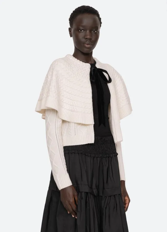 Sea New York Tops Women Caleb Cardigan Ivory Sea New York Tops Women Caleb Cardigan Ivory