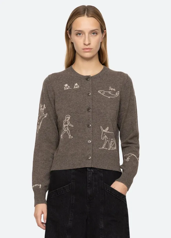 Sea New York Tops Women Demi Cardigan Gray