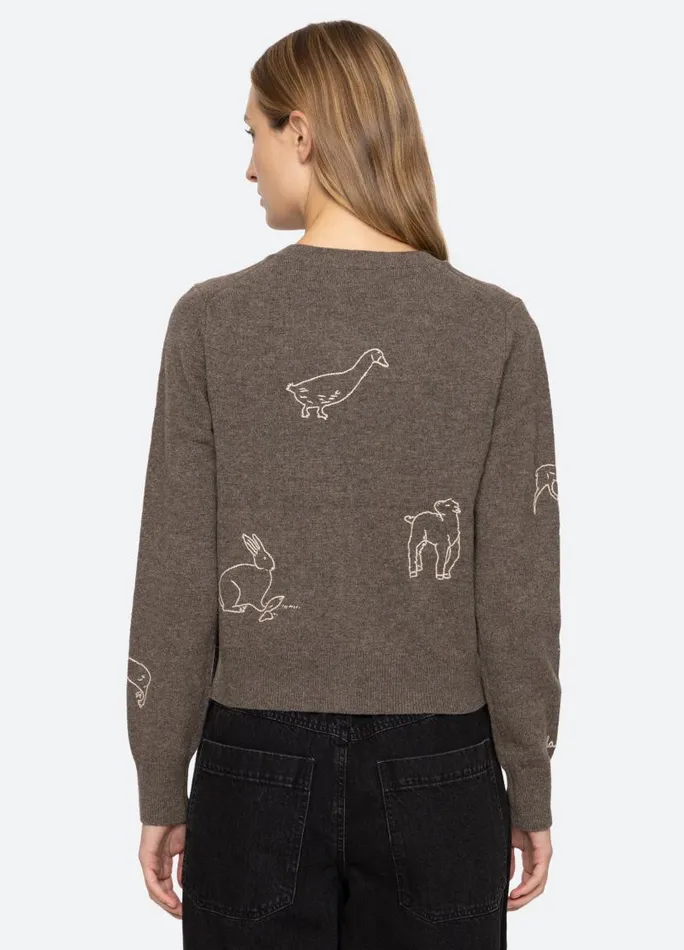 Sea New York Tops Women Demi Cardigan Gray Sea New York Tops Women Demi Cardigan Gray