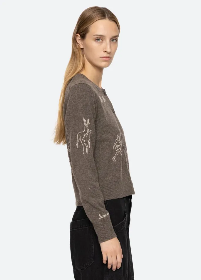 Sea New York Tops Women Demi Cardigan Gray Sea New York Tops Women Demi Cardigan Gray