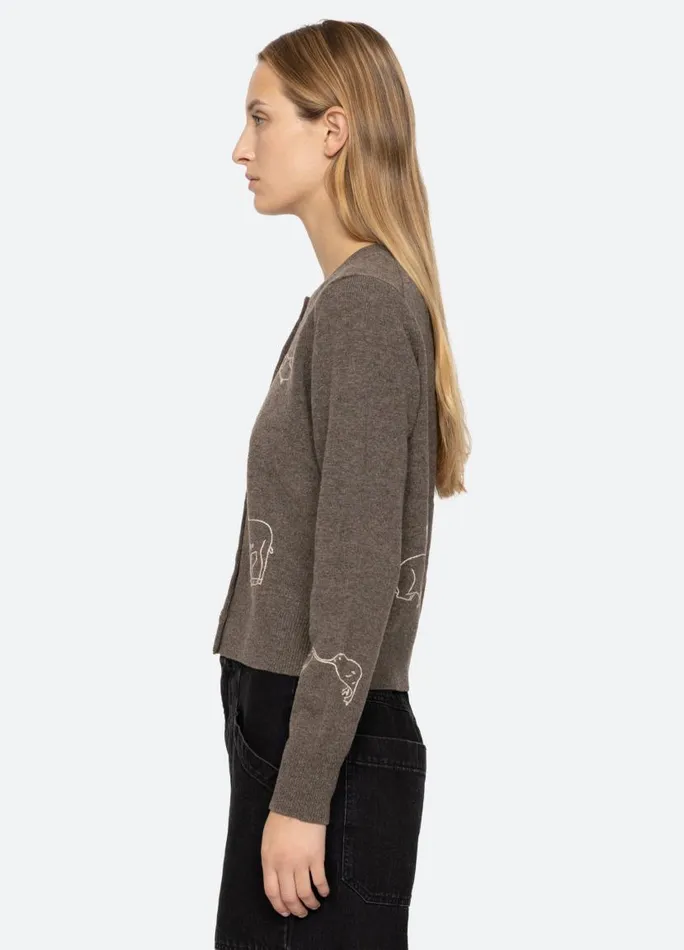 Sea New York Tops Women Demi Cardigan Gray Sea New York Tops Women Demi Cardigan Gray