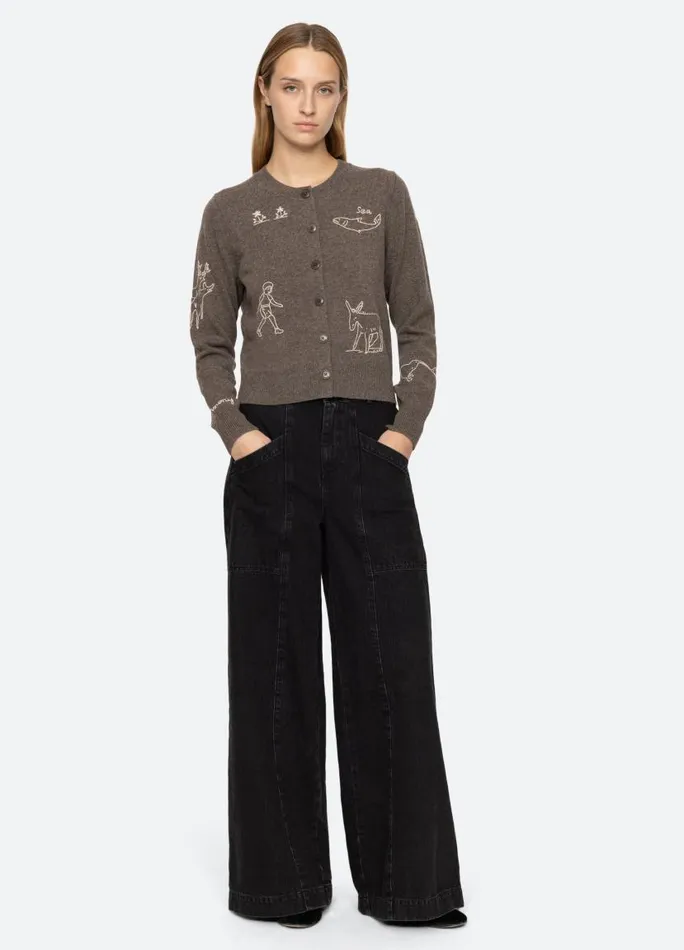 Sea New York Tops Women Demi Cardigan Gray Sea New York Tops Women Demi Cardigan Gray