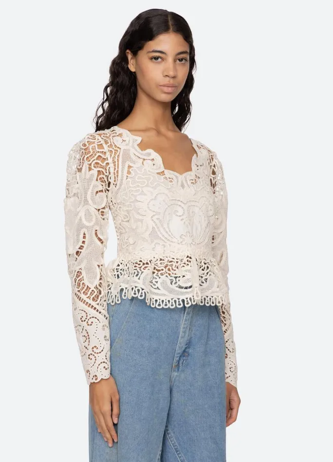 Sea New York Tops Women Gianna LS Top Bone