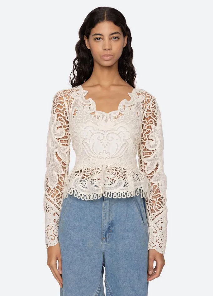 Sea New York Tops Women Gianna LS Top Bone