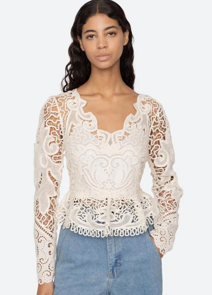 Sea New York Tops Women Gianna LS Top Bone