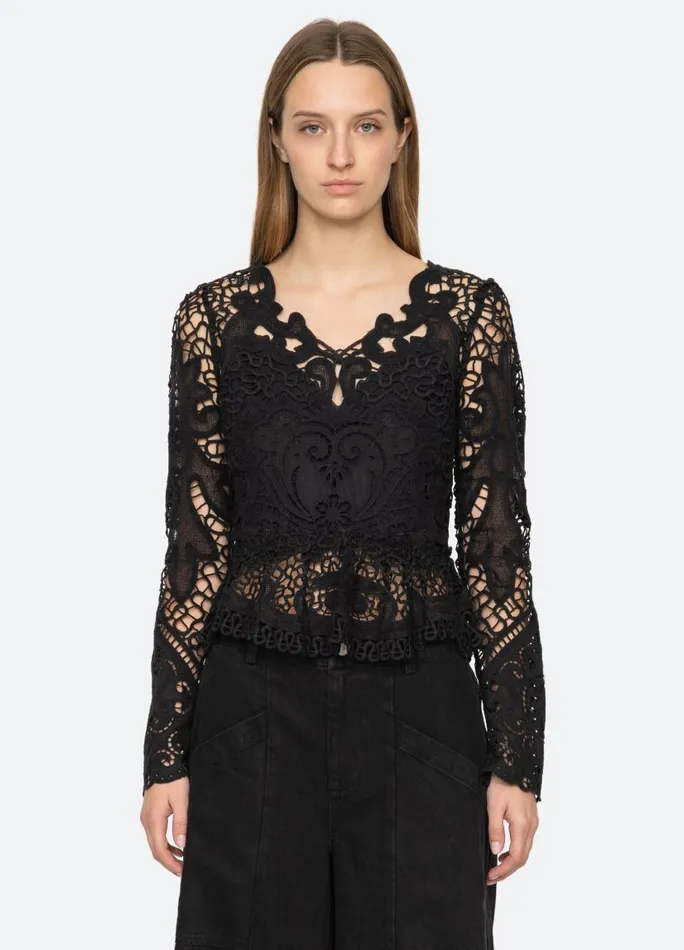 Sea New York Tops Women Gianna LS Top Bone