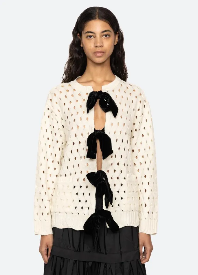 Sea New York Tops Women Leia LS Cardigan Cream