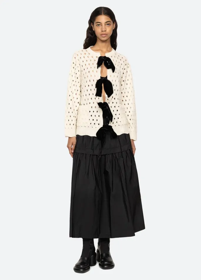 Sea New York Tops Women Leia LS Cardigan Cream Sea New York Tops Women Leia LS Cardigan Cream