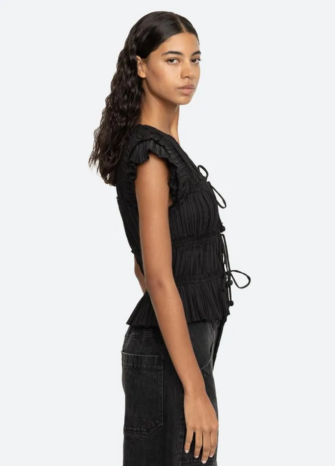 Sea New York Tops Women Parcie Top Black Sea New York Tops Women Parcie Top Black