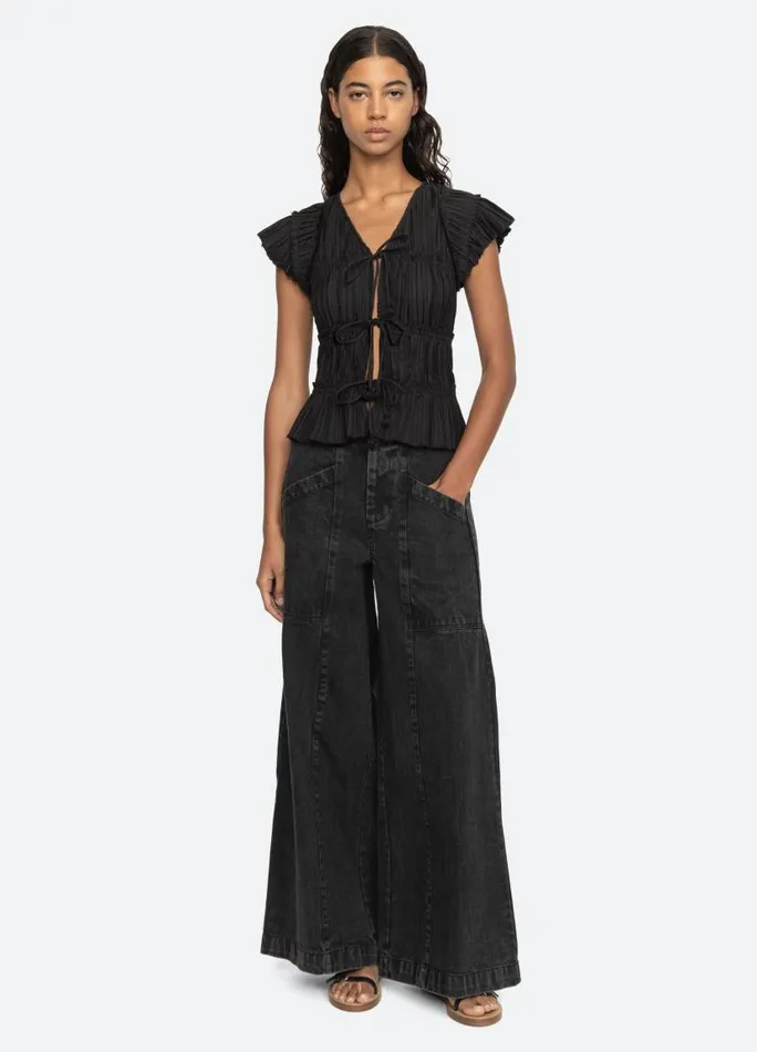 Sea New York Tops Women Parcie Top Black Sea New York Tops Women Parcie Top Black