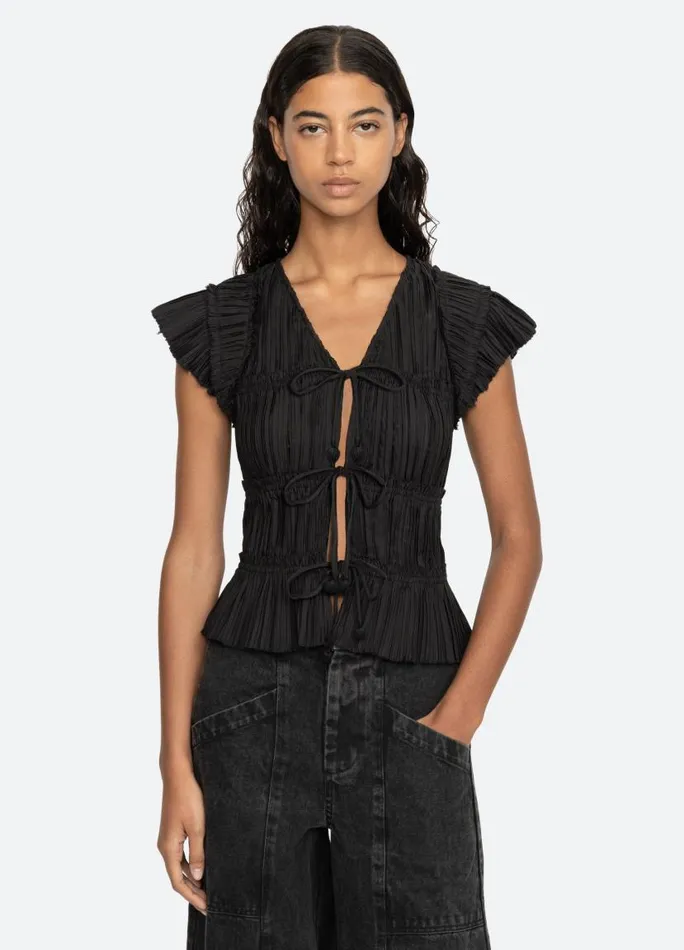 Sea New York Tops Women Parcie Top Black Sea New York Tops Women Parcie Top Black