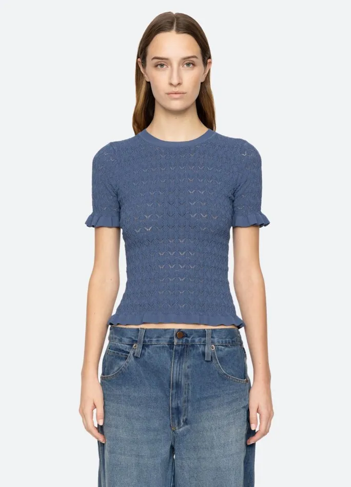 Sea New York Tops Women Rue SS Sweater Black