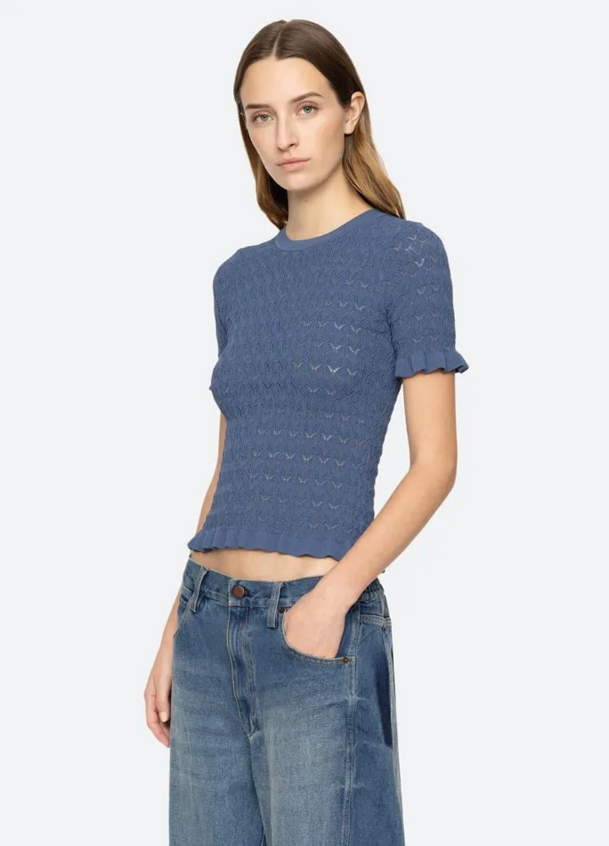 Sea New York Tops Women Rue SS Sweater Black