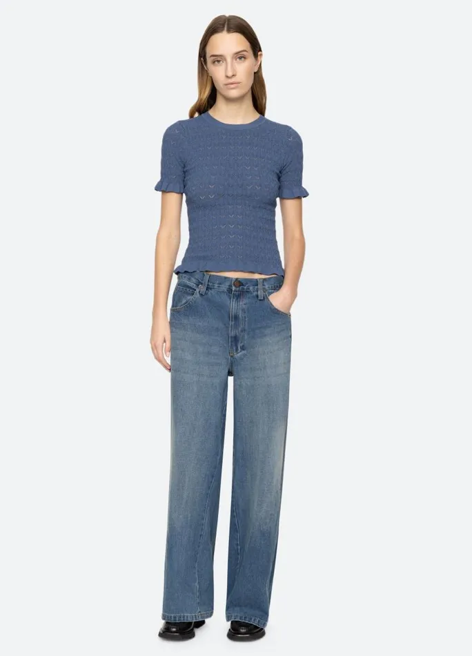 Sea New York Tops Women Rue SS Sweater Black