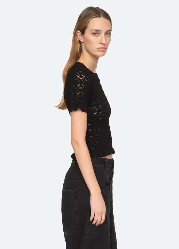 Sea New York Tops Women Rue SS Sweater Black