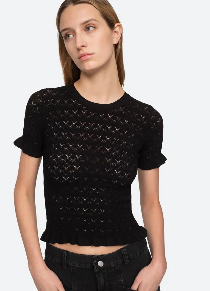 Sea New York Tops Women Rue SS Sweater Black