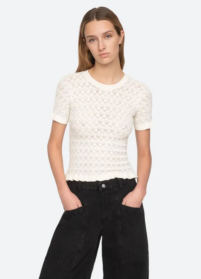 Sea New York Tops Women Rue SS Sweater Black