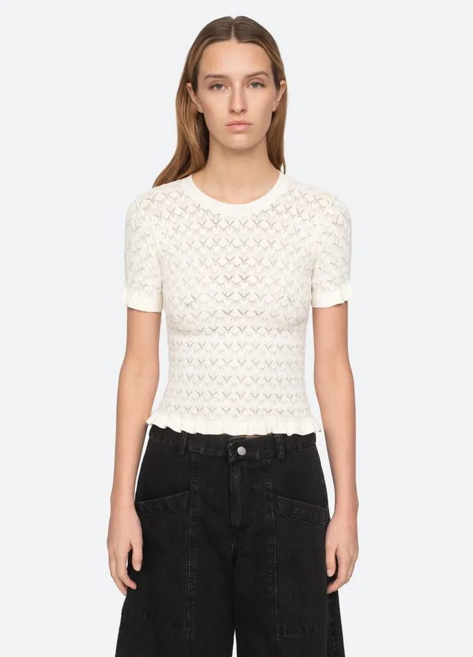Sea New York Tops Women Rue SS Sweater Black