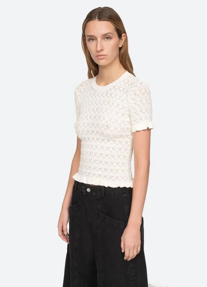 Sea New York Tops Women Rue SS Sweater Black
