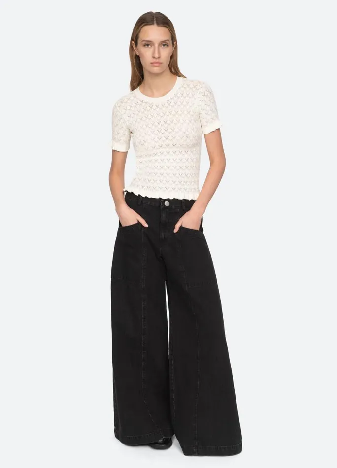 Sea New York Tops Women Rue SS Sweater Black